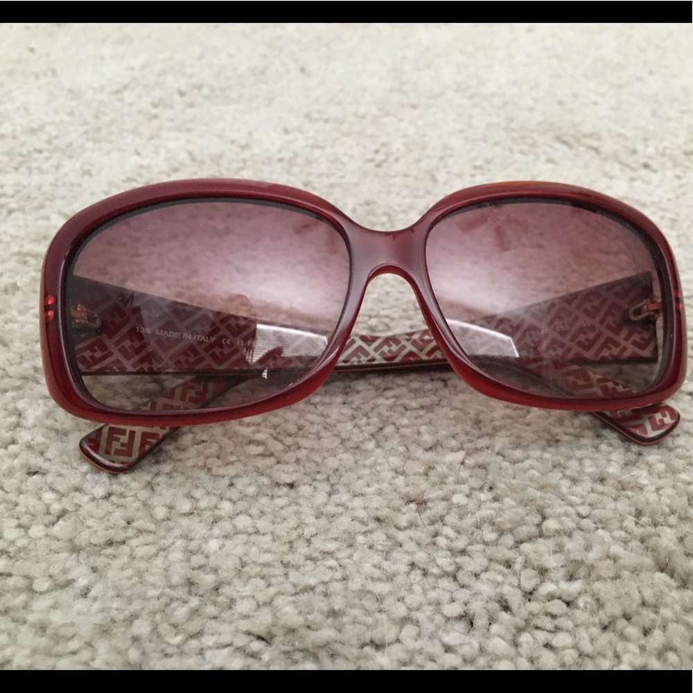 Authentic Fendi Red Sunglasses
